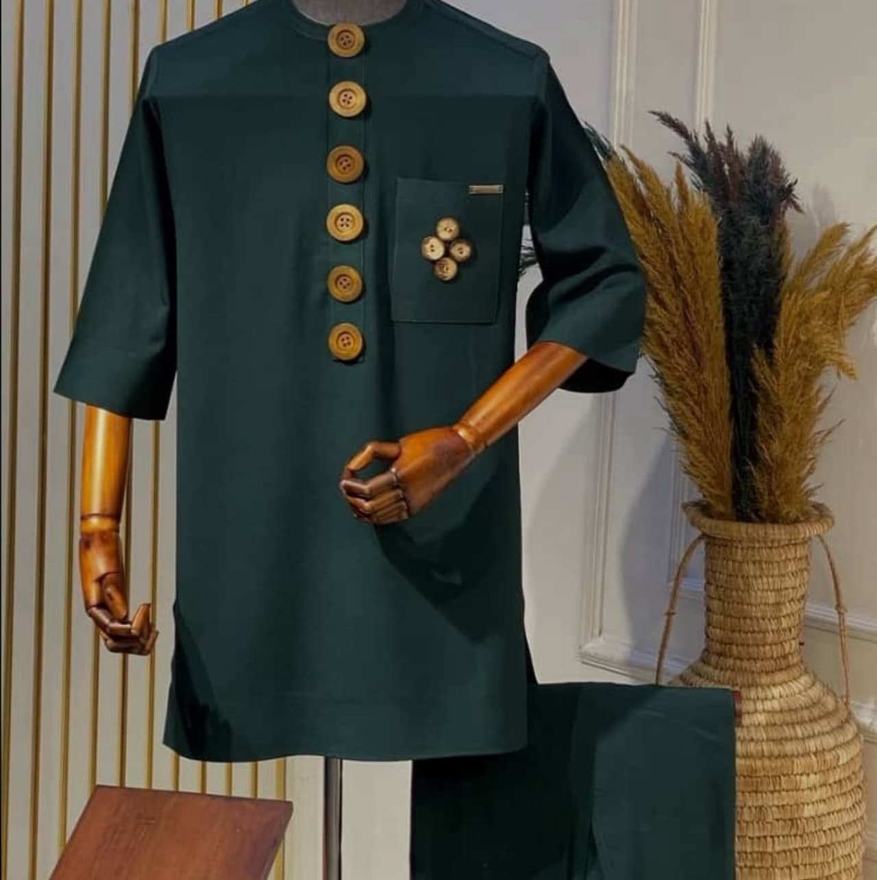 dark emerald green caftans